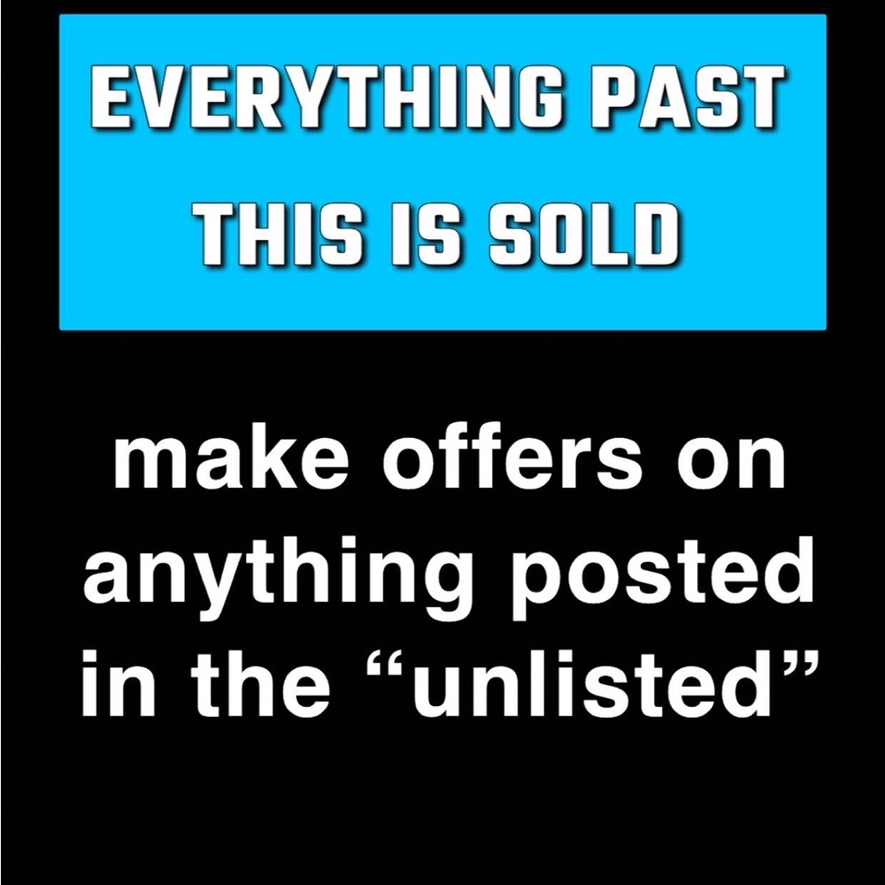 EVERYTHING BEYOND THIS IS SOLD